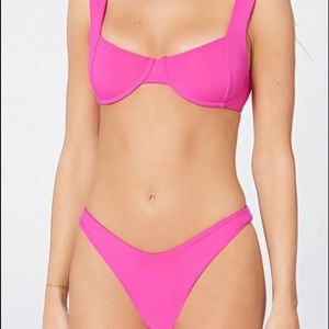 L*space Pink Tori Bikini Top Size LRG NWT